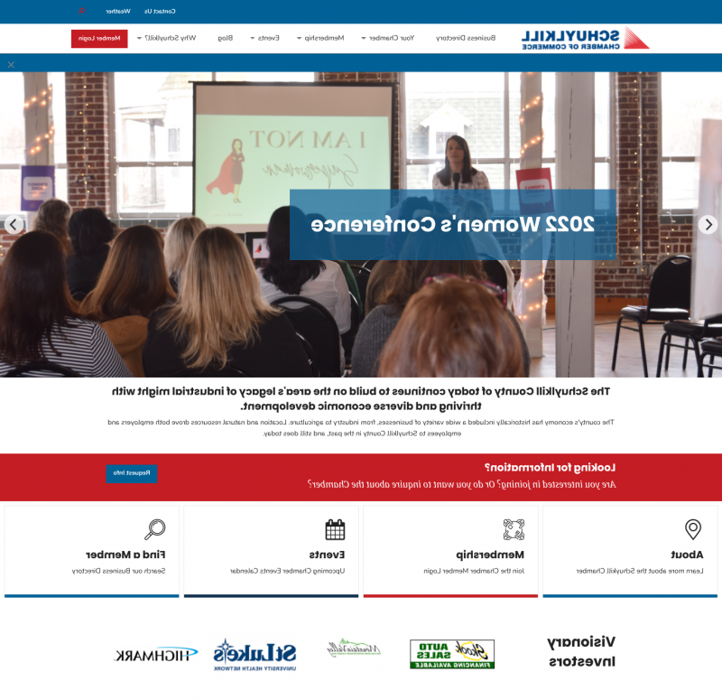 Schuylkill new chamber website built with software for Chambers